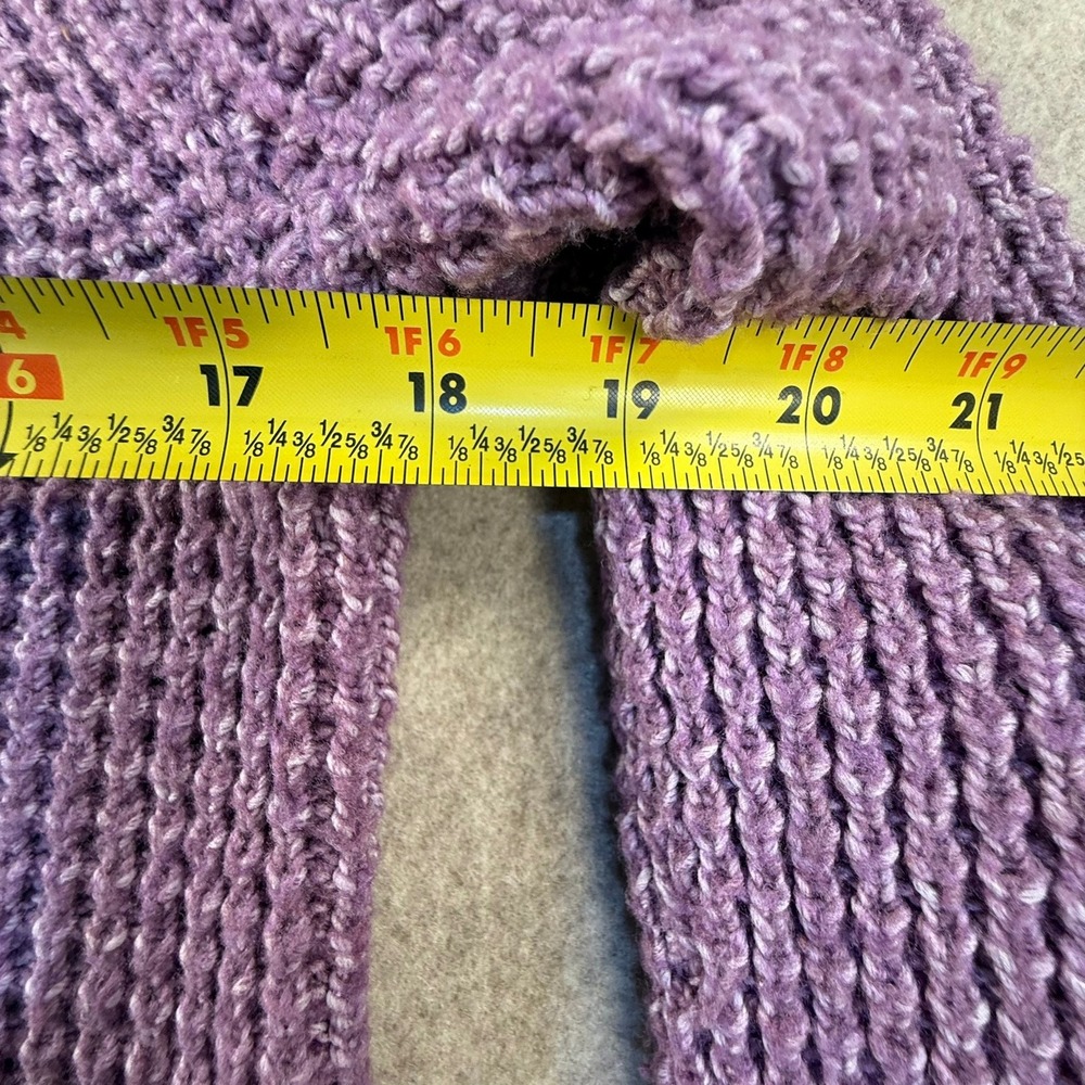 American Eagle Purple Waffle Knit Mock Neck Sweater XS Raglan Sleeve Pullover - Picture 5 of 7
